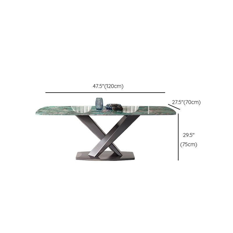 Contemporary Rectangle Dining Room Table Pedestal Dining Table