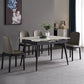 Modern Stone and Steel Dinette Set 1/4/5/7 Pieces Indoor Dining Table Set