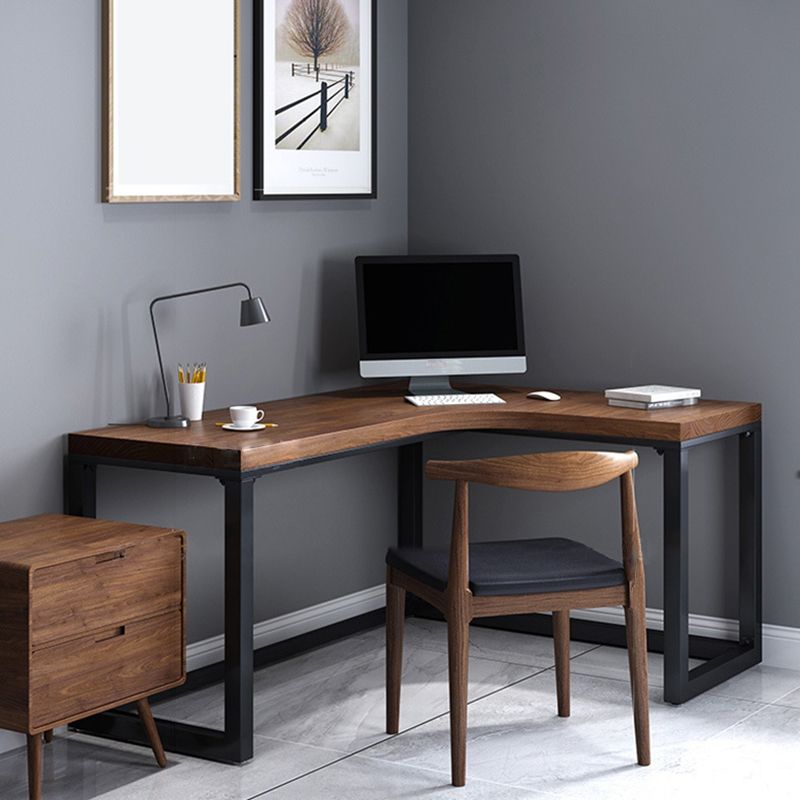 Solid Wood Writing Desk Industrial L-Shaped Task Desk for Home Office Clearhalo 'furn' 'furn_office_desk' 'Furniture' 'Office Desks' 'Office Furniture' 'office_desk' 1200x1200_0e7ac0e9-1365-4318-830f-08bc8b73444a