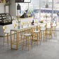Contemporary Stone Top Bar Counter Rectangle Bar Counter with Trestle Base Clearhalo 'Bar Furniture' 'Bar Tables' 'bar_tables' 'furn' 'furn_bar_tables' 'Furniture' 'furniture_bar_tables' 'Kitchen & Dining Furniture' 1200x1200_0e7b57f5-63bb-4a67-bb1a-2ff6570dd5fb