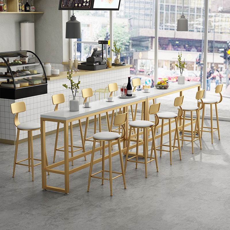 Contemporary Stone Top Bar Counter Rectangle Bar Counter with Trestle Base Clearhalo 'Bar Furniture' 'Bar Tables' 'bar_tables' 'furn' 'furn_bar_tables' 'Furniture' 'furniture_bar_tables' 'Kitchen & Dining Furniture' 1200x1200_0e7b57f5-63bb-4a67-bb1a-2ff6570dd5fb
