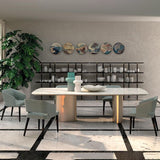 Metal Traditional Luxury Rectangular Table Sintered Stone Top Table for Dining Room Clearhalo ' dining_table' 'Dining Tables & Seating' 'Dining Tables' 'furn' 'furn_dining_table' 'Furniture' 'furniture_dining_table' 'Kitchen & Dining Furniture' 'kitchen&dining_furn' 'kitchen' 'kitchen_dining_table' 1200x1200_0e7c8928-87ef-4789-ba38-640c33b848a8