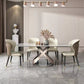 Modern Sintered Stone Gray Dining Set with Rectangle Table and Pedestal Base Home Use Dining Set Clearhalo 'Dining Room Sets' 'Dining Tables & Seating' 'dining_room_set' 'furn' 'furn_dining_room_set' 'Furniture' 'furniture_dining_room_set' 'Kitchen & Dining Furniture' 'kitchen&dining_furn' 'kitchen' 1200x1200_0e7d37f9-a079-4930-b97f-c8860bf4d216