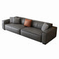 Modern Style Solid Wood Base Leather & Namib Black Rectangular Sofa Clearhalo 'furn' 'furn_sofas' 'Furniture' 'furniture_sofas' 'kitchen' 'kitchen_sofas' 'Living Room Furniture' 'Sofa' 'sofas' 1200x1200_0e7e14cf-00af-49d1-b787-605a2bbe8def