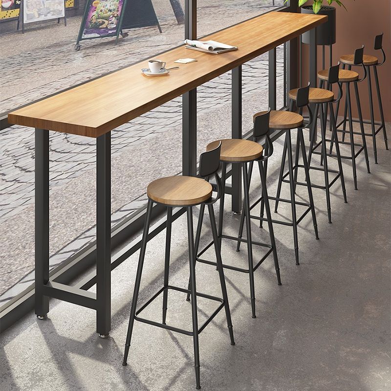 Moderne 1/7 stukken Bars Set rechthoek houten aanrechttafel met hoge ontlasting