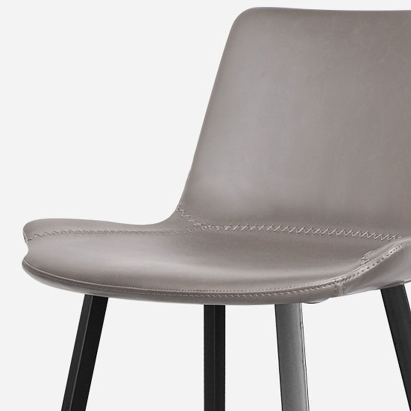 Faux Leather Upholstered Stools Low Back Bar Stools with Metal Base Clearhalo 'Bar Furniture' 'Bar Stools' 'bar_stools' 'furn' 'furn_bar_stools' 'Furniture' 'Kitchen & Dining Furniture' 1200x1200_0e85ec83-6516-4d86-b77a-d9aaebd662c4