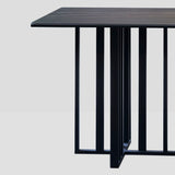Industrial Rectangle Home Furniture Stone Double Pedestal Dining Table for Home Clearhalo ' dining_table' 'Dining Tables & Seating' 'Dining Tables' 'furn' 'furn_dining_table' 'Furniture' 'furniture_dining_table' 'Kitchen & Dining Furniture' 'kitchen&dining_furn' 'kitchen' 'kitchen_dining_table' 1200x1200_0e85f032-0010-4484-a3a7-95a04c088553
