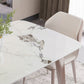 Rectangle Top Dining Table Modern Stone Dining Table with 4 Legs Clearhalo 'Dining Tables & Seating' 'Dining Tables' 'dining_table' 'furn' 'furn_dining_table' 'Furniture' 'furniture_dining_table' 'Kitchen & Dining Furniture' 1200x1200_0e8900fb-bfb5-470f-9753-6866df68254b