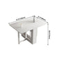Foldable Artificial Wood Table in White Medieval Modern Rectangle Table with Trestle Base Clearhalo ' dining_table' 'Dining Tables & Seating' 'Dining Tables' 'furn' 'furn_dining_table' 'Furniture' 'furniture_dining_table' 'Kitchen & Dining Furniture' 'kitchen&dining_furn' 'kitchen' 'kitchen_dining_table' 1200x1200_0e89546c-b668-44ad-9fdb-edaa6f7ed36c