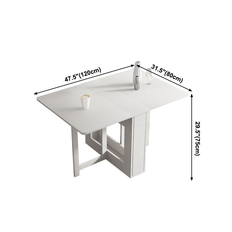 Foldable Artificial Wood Table in White Medieval Modern Rectangle Table with Trestle Base Clearhalo ' dining_table' 'Dining Tables & Seating' 'Dining Tables' 'furn' 'furn_dining_table' 'Furniture' 'furniture_dining_table' 'Kitchen & Dining Furniture' 'kitchen&dining_furn' 'kitchen' 'kitchen_dining_table' 1200x1200_0e89546c-b668-44ad-9fdb-edaa6f7ed36c