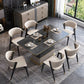 Tavolo da pranzo rettangolare Piano moderno in legno con base in metallo