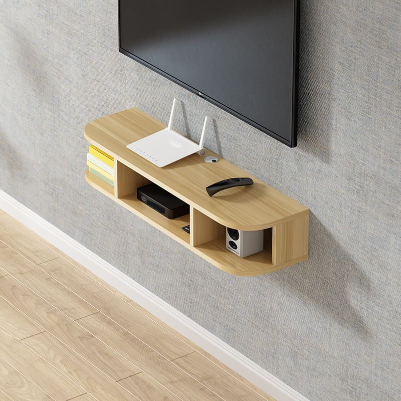 Mobile TV moderno in legno Console TV a parete con 4 ripiani