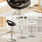 Contemporary Metal Barstool Low Back Plastic Furniture with Chrome Base