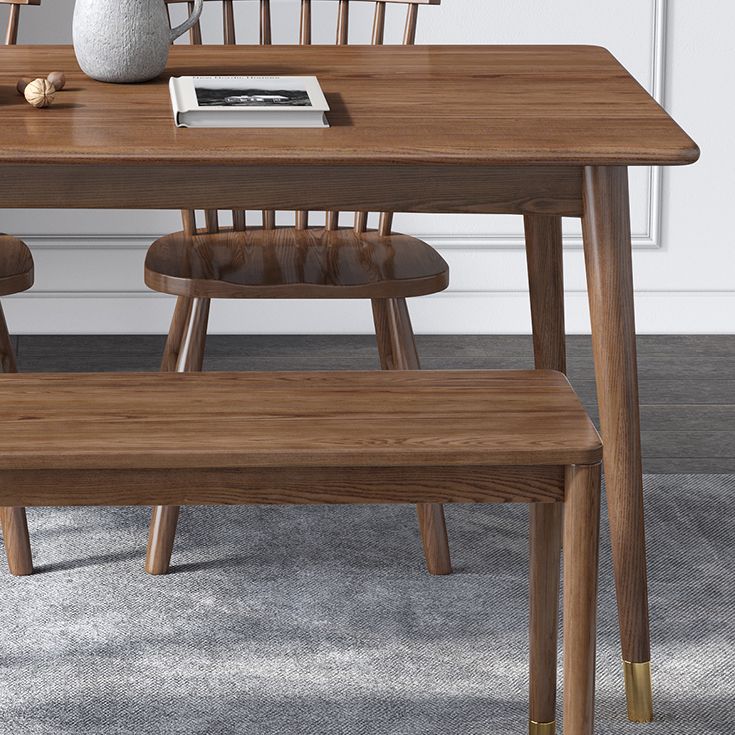 Traditional Luxury Rectangle Dining Table Ash Solid Wood Table with 4 Legs Clearhalo ' dining_table' 'Dining Tables & Seating' 'Dining Tables' 'furn' 'furn_dining_table' 'Furniture' 'furniture_dining_table' 'Kitchen & Dining Furniture' 'kitchen&dining_furn' 'kitchen' 'kitchen_dining_table' 1200x1200_0e8c665b-4daa-4cd9-bb61-426650a473b7