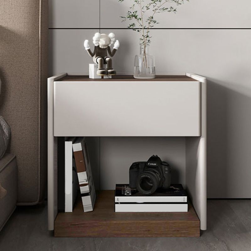 Comodino moderno da 1 trampolino in legno massiccio da 20 "comodini