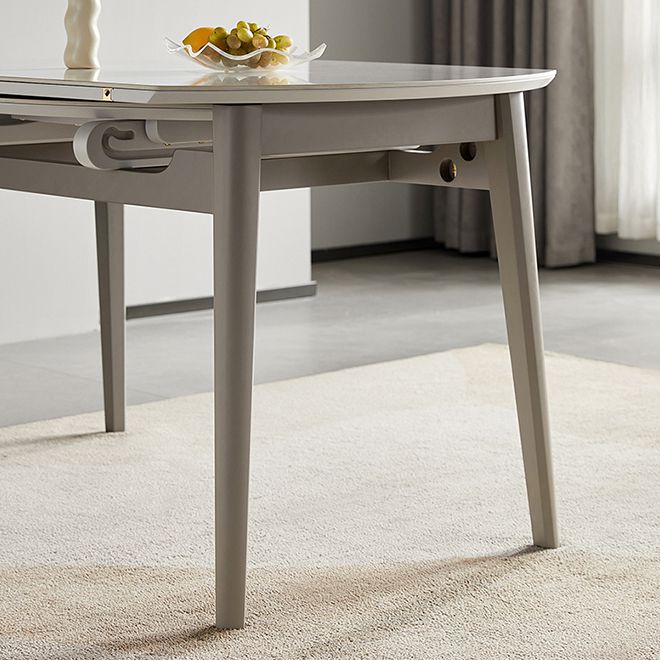 Stone Dining Table Round 4 Legs Dining Site Table, 51.18"x51.18"x29.9" Clearhalo 'Dining Tables & Seating' 'Dining Tables' 'dining_table' 'furn' 'furn_dining_table' 'Furniture' 'Kitchen & Dining Furniture' 1200x1200_0e8ddf39-c3b8-4853-a987-9ba7f886bb4f