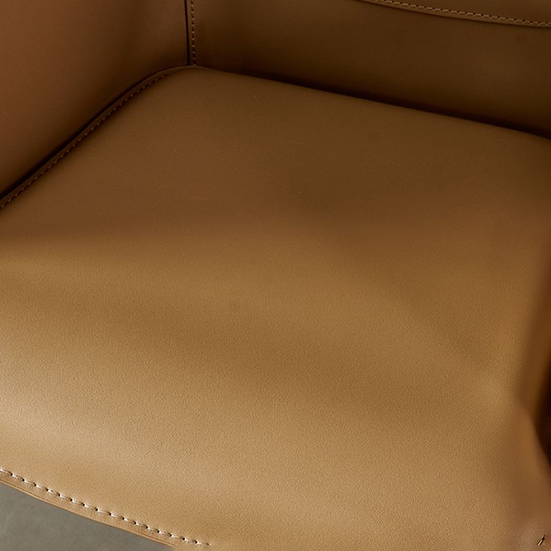 Eigentijdse stijl armstoel lederen eetkamerstoel voor thuisgebruik