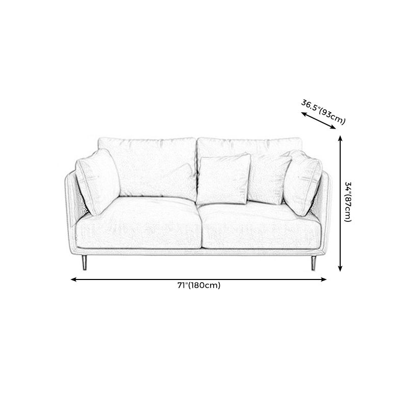 Light-grey Pillowed Back Cushions Contemporary Removable Cushions Sofa Clearhalo 'furn' 'furn_sectionals' 'Furniture' 'furniture_sectionals' 'kitchen' 'kitchen_sectionals' 'Living Room Furniture' 'Sectionals' 1200x1200_0e9185fc-b3f9-49d1-a625-82fa5a8934a8