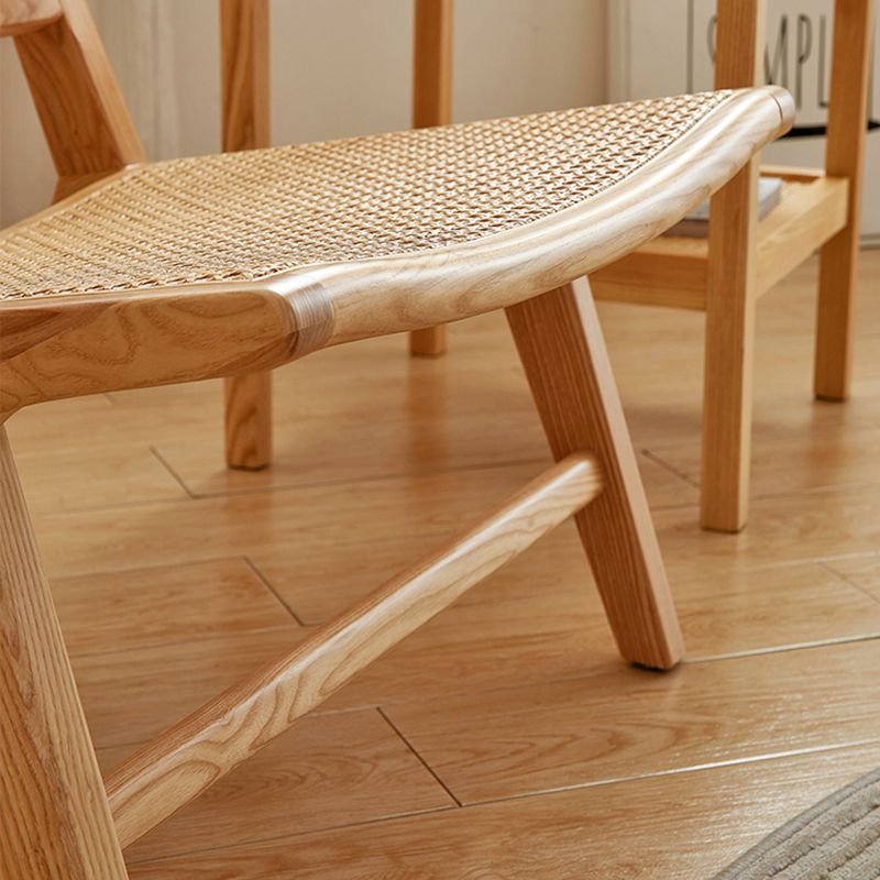 Solid Wood Armless Chair Woven Back Lounge Chair for Living Room Clearhalo 'Accent Chairs' 'accent_chairs' 'Chairs & Seating' 'furn' 'furn_accent_chairs' 'Furniture' 'Living Room Furniture' 1200x1200_0e91c4fd-86cc-45d9-b8df-43b89942a670