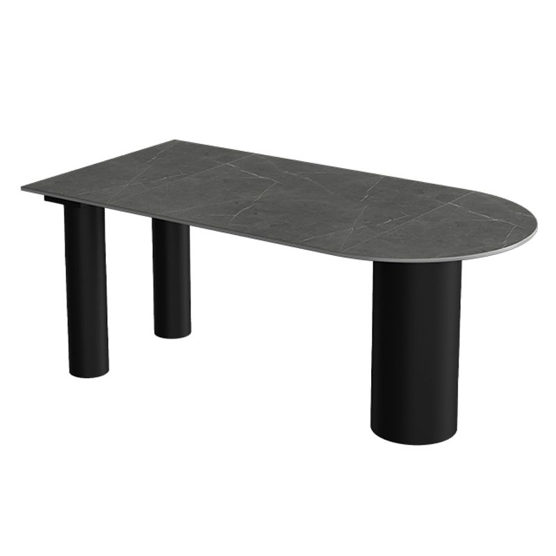 Modern Style Dining Table Sintered Stone Dining Table with Black Frame for Kitchen Clearhalo ' dining_table' 'Dining Tables & Seating' 'Dining Tables' 'furn' 'furn_dining_table' 'Furniture' 'furniture_dining_table' 'Kitchen & Dining Furniture' 'kitchen&dining_furn' 'kitchen' 'kitchen_dining_table' 1200x1200_0e91c5a0-fc63-444e-8e99-892e49587261