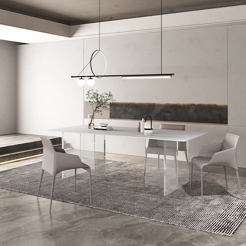 Glass Rectangle Dining Table Clear Glass Table for Dining Room and Kitchen Clearhalo ' dining_table' 'Dining Tables & Seating' 'Dining Tables' 'furn' 'furn_dining_table' 'Furniture' 'furniture_dining_table' 'Kitchen & Dining Furniture' 'kitchen&dining_furn' 'kitchen' 'kitchen_dining_table' 1200x1200_0e93c419-2e9f-422a-9893-492f011dd6aa