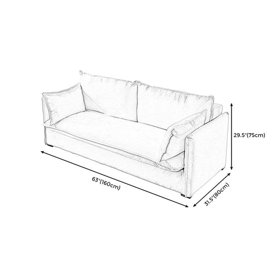 Loose Back Linen Square Arm Sofa with Slipcovered for Apartment and Living Room Clearhalo 'furn' 'furn_sofas' 'Furniture' 'furniture_sofas' 'kitchen' 'kitchen_sofas' 'Living Room Furniture' 'Sofa' 'sofas' 1200x1200_0e93f650-ce35-4de6-9010-a21af68587c5