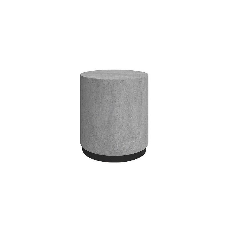 Drum Base Design Black/grey Marble Top Metal Base Round Coffee Table Clearhalo 'Coffee & Accent Tables' 'Coffee Tables' 'coffee_tables' 'Furniture' 'furniture_coffee_tables' 'Living Room Furniture' 1200x1200_0e96d223-d158-4155-940e-616a02bc9c2a