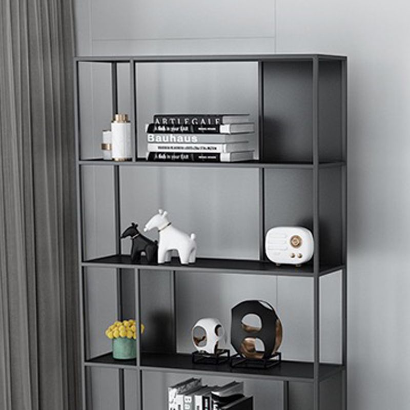 Open Metal Bookcase Industrial Rectangular Shelf for study room Clearhalo 'Bookcases' 'Furniture' 'furniture_bookcases' 'kitchen' 'kitchen_bookcases' 'Living Room Furniture' 'Office Furniture' 1200x1200_0e9769f4-aa6b-456e-80cc-a32e2f21a8f4