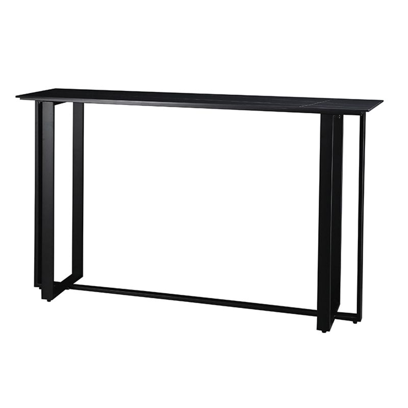 Industrial Bistro Bar Desk Indoor Stone and Metal Rectangle Bistro Bar Table Clearhalo 'Bar Furniture' 'Bar Tables' 'bar_tables' 'furn' 'furn_bar_tables' 'Furniture' 'furniture_bar_tables' 'Kitchen & Dining Furniture' 1200x1200_0e97a8f5-8e9b-498a-81f1-e63a5be7b8e7