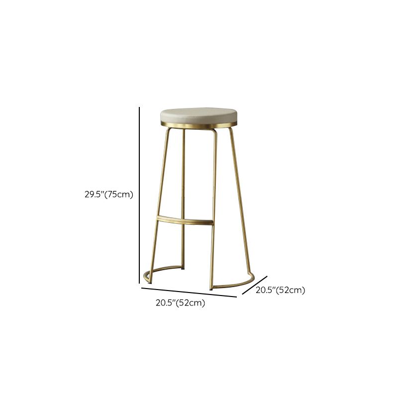 Contemporary Metal Counter Height Stools Bar Stool with Footrest Clearhalo 'Bar Furniture' 'Bar Stools' 'bar_stools' 'furn' 'furn_bar_stools' 'Furniture' 'Kitchen & Dining Furniture' 1200x1200_0e98b4dc-589d-4058-bc28-283d831087b3