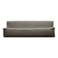 Gray Armless Sofa Washable Contemporary Sofa for Living Room, Apartment