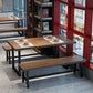 Solid Wood Brown Dining Table Industrial Sled Base Dining Table Clearhalo 'Dining Tables & Seating' 'Dining Tables' 'dining_table' 'furn' 'furn_dining_table' 'Furniture' 'furniture_dining_table' 'Kitchen & Dining Furniture' 1200x1200_0e9b3883-d07c-468e-a526-9510e55765eb
