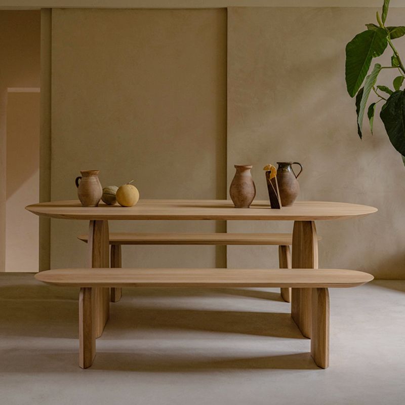 Modern Solid Wood Table for Restaurant Oval Table with Double Pedestal Clearhalo 'Dining Tables & Seating' 'Dining Tables' 'dining_table' 'furn' 'furn_dining_table' 'Furniture' 'furniture_dining_table' 'Kitchen & Dining Furniture' 'kitchen' 'kitchen_dining_table' 1200x1200_0e9b8fc2-46de-492f-8810-496000dff6aa