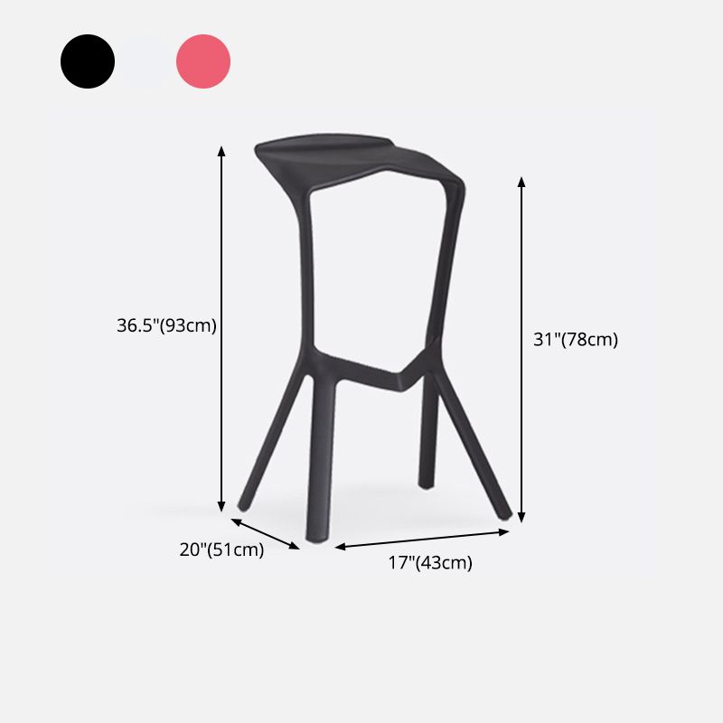 Modern Style Bar-stool Plastic Backless Bar Stool for Kitchen Bar with Plastic Legs Clearhalo 'Bar Furniture' 'Bar Stools' 'bar_stools' 'furn' 'furn_bar_stools' 'Furniture' 'furniture_bar_stools' 'Kitchen & Dining Furniture' 1200x1200_0e9c75fd-16e1-4cc1-9c8d-85801831aafd