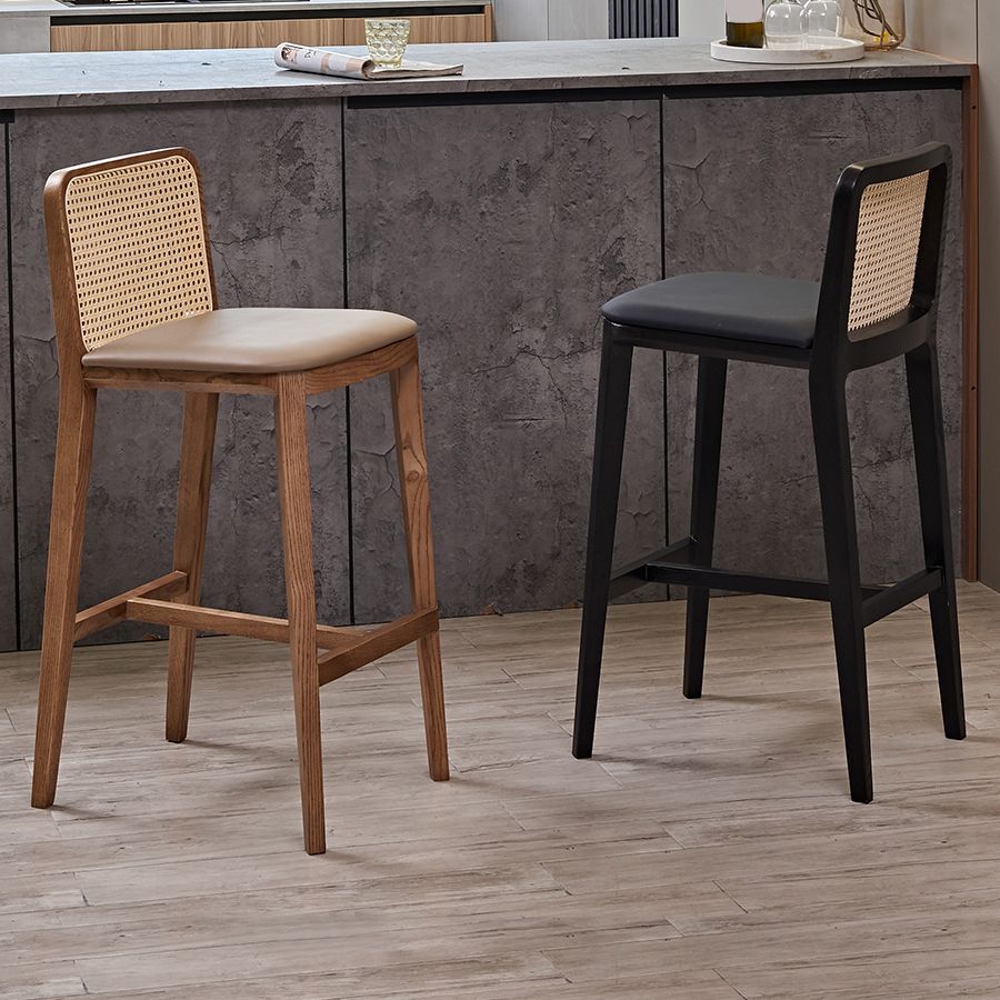 Contemporary Style Low Back Solid Wood Armless Bar Stool for Home Clearhalo 'Bar Furniture' 'Bar Stools' 'bar_stools' 'furn' 'furn_bar_stools' 'Furniture' 'Kitchen & Dining Furniture' 1200x1200_0e9fa5e4-447d-4c77-9562-43b9b8b5ad39