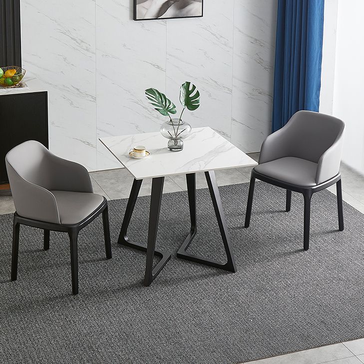 Sintered Stone White Tone Dining Table Industrial Style Double Pedestal Table for Dining Room Clearhalo ' dining_table' 'Dining Tables & Seating' 'Dining Tables' 'furn' 'furn_dining_table' 'Furniture' 'furniture_dining_table' 'Kitchen & Dining Furniture' 'kitchen&dining_furn' 'kitchen' 'kitchen_dining_table' 1200x1200_0ea06b56-9171-4598-93eb-63314dbe309b