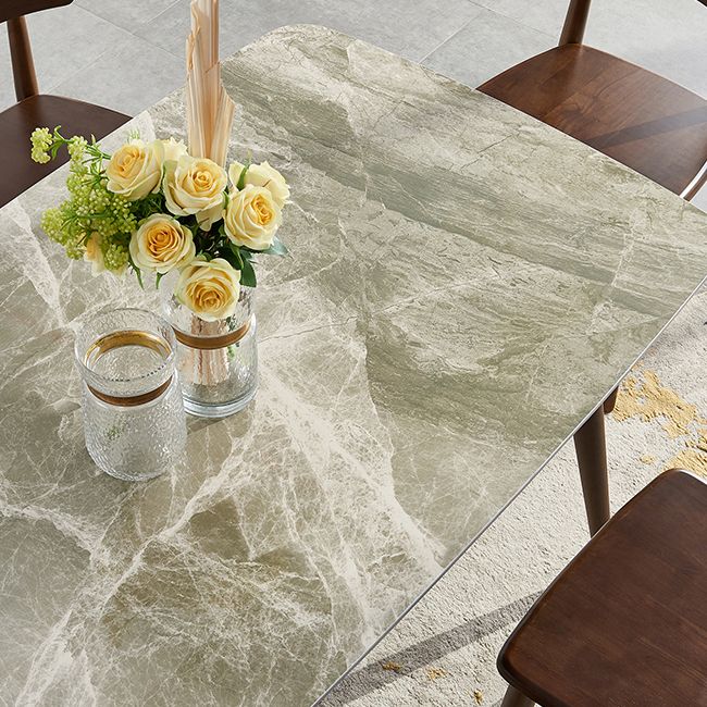 Solid Wood Contemporary Rectangular Dining Table Sintered Stone Top Table with Wood Legs Clearhalo 'Dining Tables & Seating' 'Dining Tables' 'dining_table' 'furn' 'furn_dining_table' 'Furniture' 'furniture_dining_table' 'Kitchen & Dining Furniture' 'kitchen' 'kitchen_dining_table' 1200x1200_0ea06c2b-171f-4a65-bd0b-e96b5bddbb2e