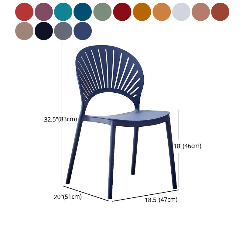 Modern Stackable Chair Dining Armless Open Back Chairs with Plastic Legs for Kitchen Clearhalo ' kitchen&dining_furn' 'Dining Chairs' 'Dining Tables & Seating' 'dining_chair' 'furn' 'furn_dining_chair' 'Furniture' 'furniture_dining_chair' 'Kitchen & Dining Furniture' 'kitchen' 1200x1200_0ea0d2af-3b52-400a-a33c-8bb3600f1d22