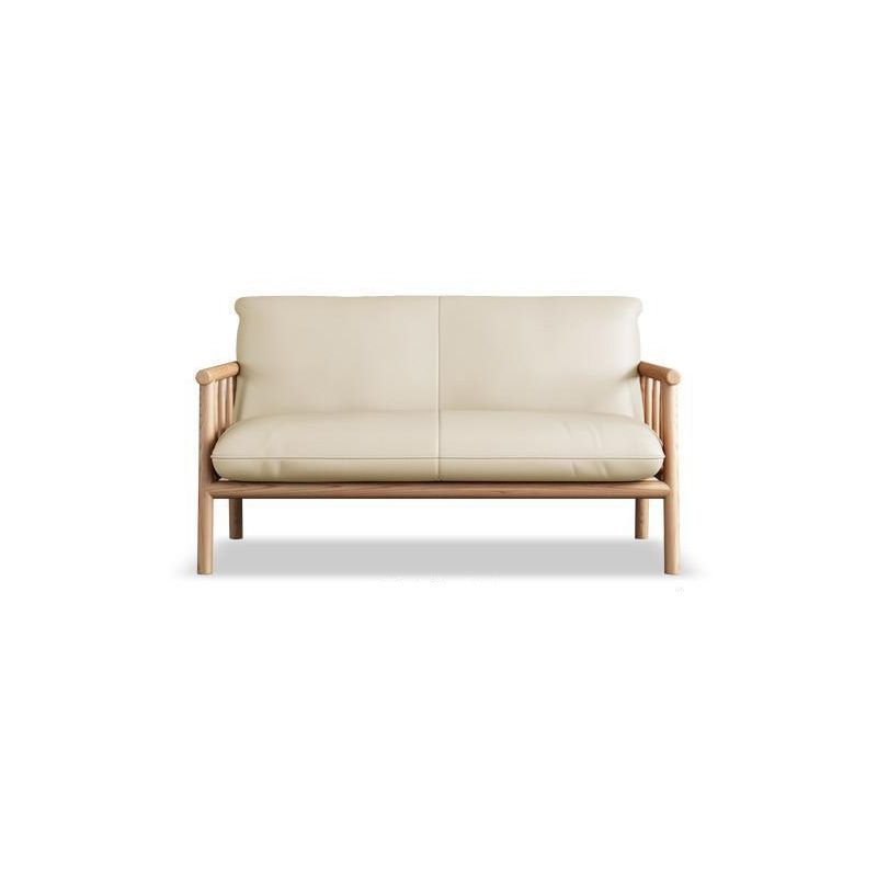 30,3 "H FAUX CUIR BRORN / BLANC SQUARD BRAU SOFA pour le salon