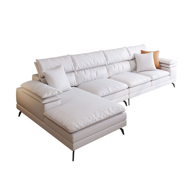 36 "H Contemporáneo de sofá de cuero de cuero Sectional