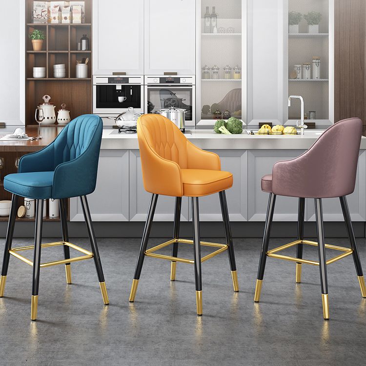 Scandinavian Style Armed Low Back Stools for Home Leather Counter Stool Clearhalo 'Bar Furniture' 'Bar Stools' 'bar_stools' 'furn' 'furn_bar_stools' 'Furniture' 'furniture_bar_stools' 'Kitchen & Dining Furniture' 1200x1200_0ea4eee6-42ab-438c-81c9-0346137e946d