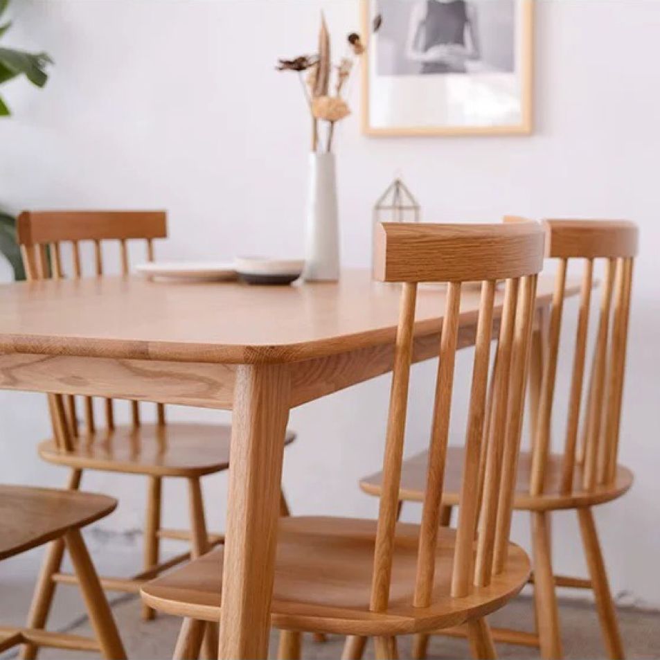 Scandinavian Wood Armless Kitchen Dining Chairs Windsor Back Chair Clearhalo 'Dining Chairs' 'Dining Tables & Seating' 'dining_chair' 'furn' 'furn_dining_chair' 'Furniture' 'furniture_dining_chair' 'Kitchen & Dining Furniture' 1200x1200_0ea56c03-0284-4e4e-9ab1-3029d53e1590