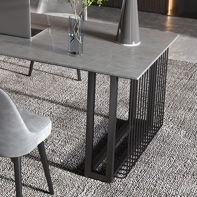 Industrial Sintered Stone Standard Dining Table Kitchen Rectangle Shape Dining Table for Kitchen Clearhalo ' dining_table' 'Dining Tables & Seating' 'Dining Tables' 'furn' 'furn_dining_table' 'Furniture' 'furniture_dining_table' 'Kitchen & Dining Furniture' 'kitchen&dining_furn' 'kitchen' 'kitchen_dining_table' 1200x1200_0ea585e9-0374-4526-8a5e-cfa8c2f5a62d