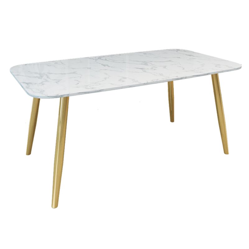 Modern Faux Marble Dining Table Metal Dining Table for Home Use Clearhalo 'Dining Tables & Seating' 'Dining Tables' 'dining_table' 'furn' 'furn_dining_table' 'Furniture' 'Kitchen & Dining Furniture' 1200x1200_0ea6e370-470b-4abe-b46a-1b1d2c4a7581