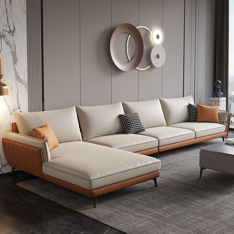 34.64 "H kussen bovenste arm sectionele faux lederen l-vorm sectioneel