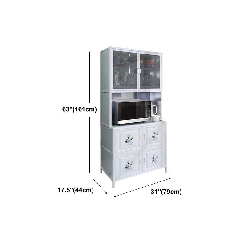 Sideboard in acciaio inossidabile in acciaio inossidabile in vetro temperato per cucina