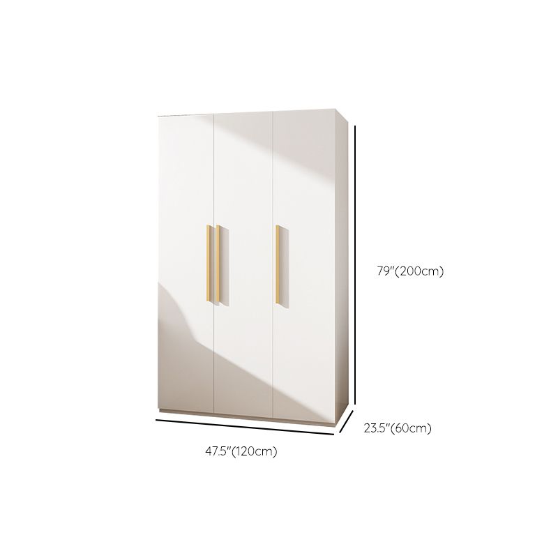 Modern Metal Wardrobe Armoire Freestanding Wardrobe in White Clearhalo 'Armoires & Wardrobes' 'armoires_wardrobes' 'Bedroom Furniture' 'furn' 'furn_armoires_wardrobes' 'Furniture' 1200x1200_0ea99939-a36d-47d1-ac41-4b6fc0e9afbf