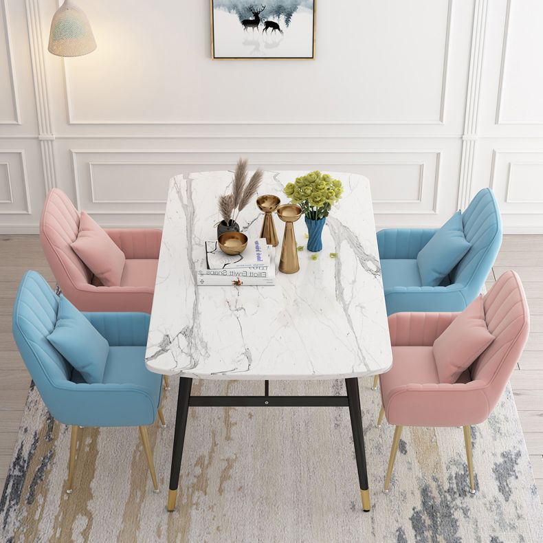 Metal Contemporary Home Side Chair Parsons Chair 18'' Wide Chair for Kitchen Clearhalo ' kitchen&dining_furn' 'Dining Chairs' 'Dining Tables & Seating' 'dining_chair' 'Furniture' 'furniture_dining_chair' 'Kitchen & Dining Furniture' 'kitchen' 1200x1200_0eaa123b-dd0a-4d77-b718-45a2f0d3dedb