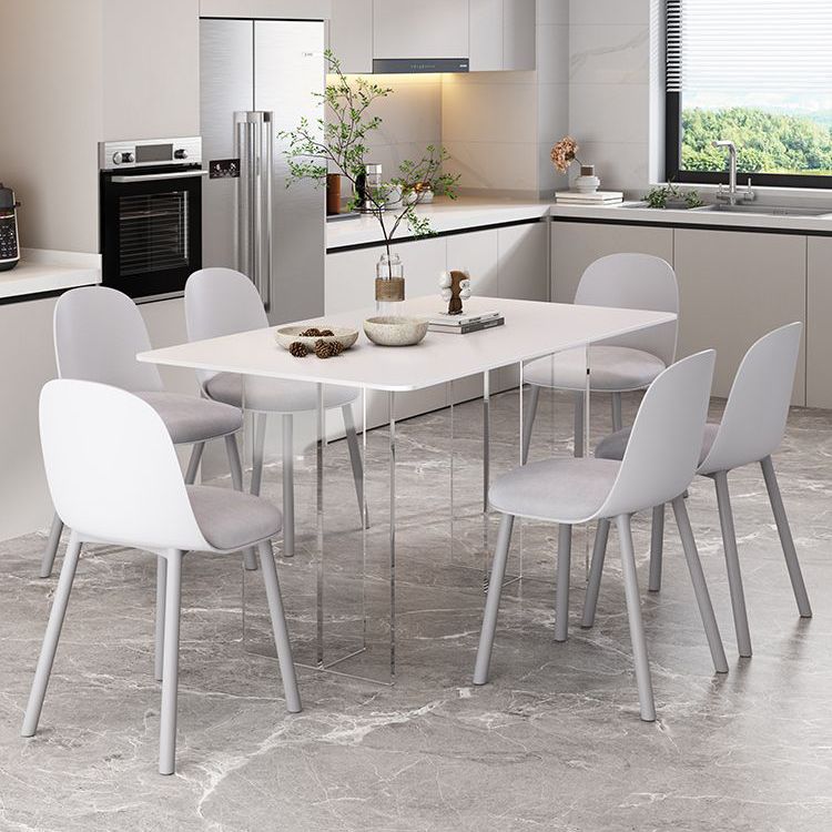 1/2/5/7 piezas Modern sintered Stone Top Cining Base acrílico Juego para el hogar