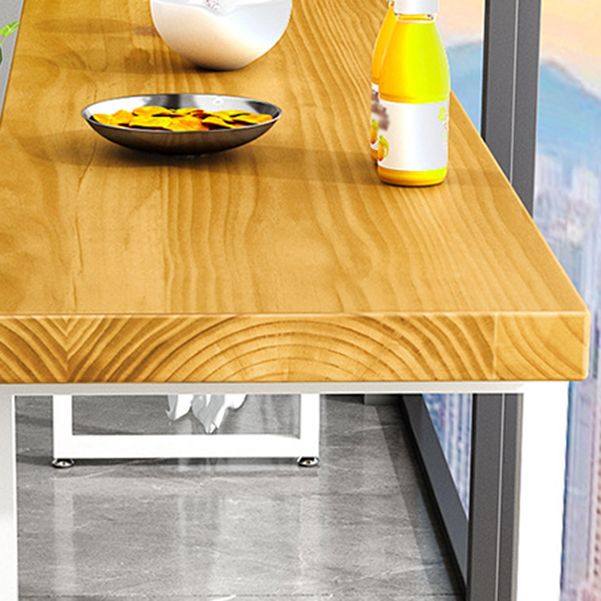 Rectangle Bar Dining Table Modern Bar Table with Sled Base in White Clearhalo 'Bar Furniture' 'Bar Tables' 'bar_tables' 'furn' 'furn_bar_tables' 'Furniture' 'furniture_bar_tables' 'Kitchen & Dining Furniture' 1200x1200_0eab3646-9b22-4cba-afa2-49d38a8785a0
